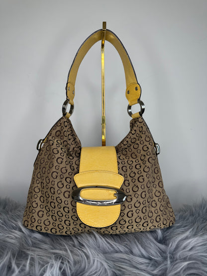 Guess vintage Tasche y2k rare braun gelb