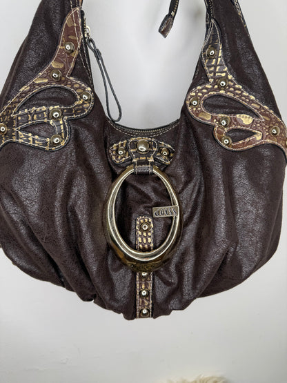 Guess vintage Tasche y2k braun Gold