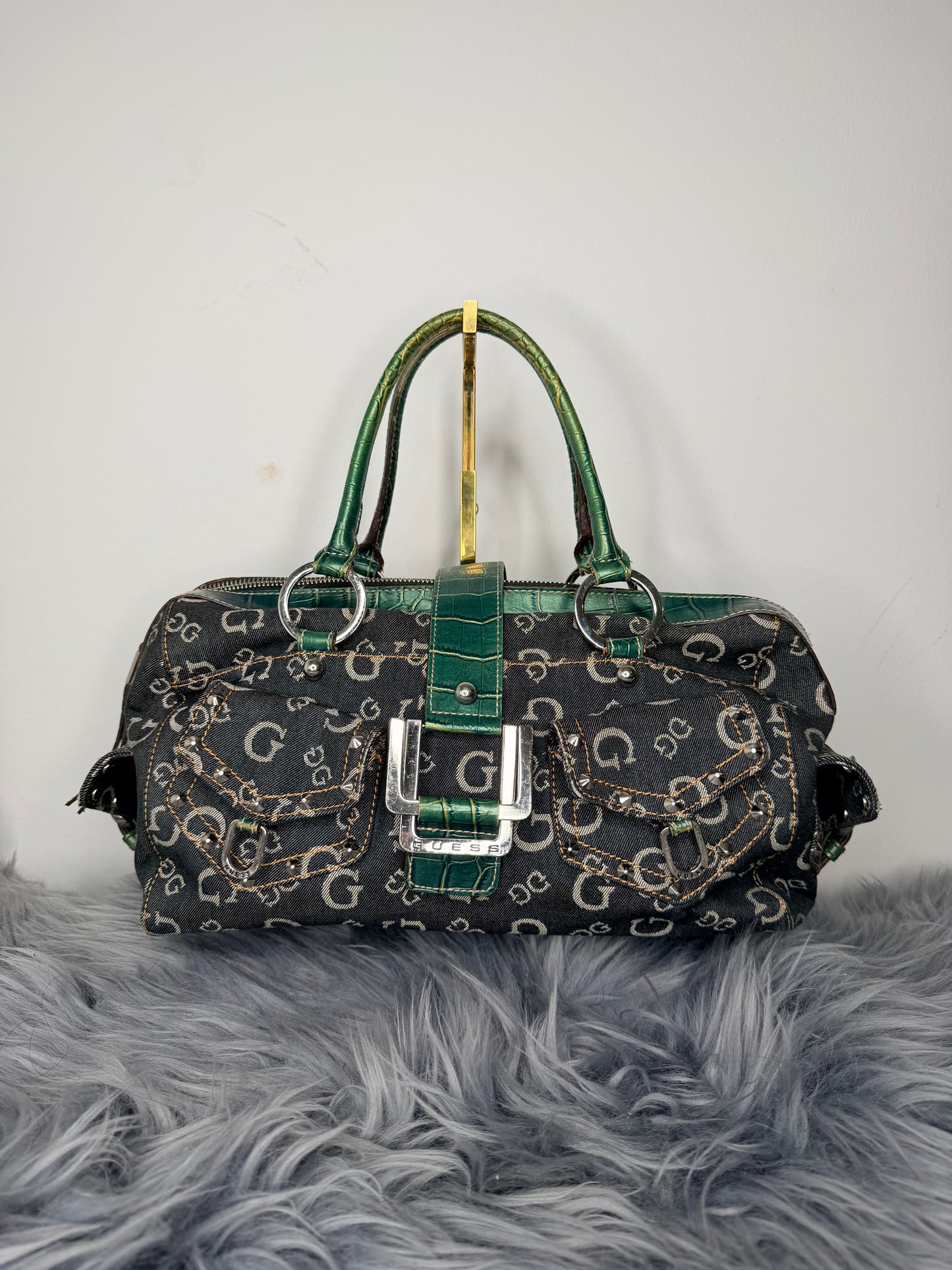 Guess vintage Tasche y2k rare Denim grün