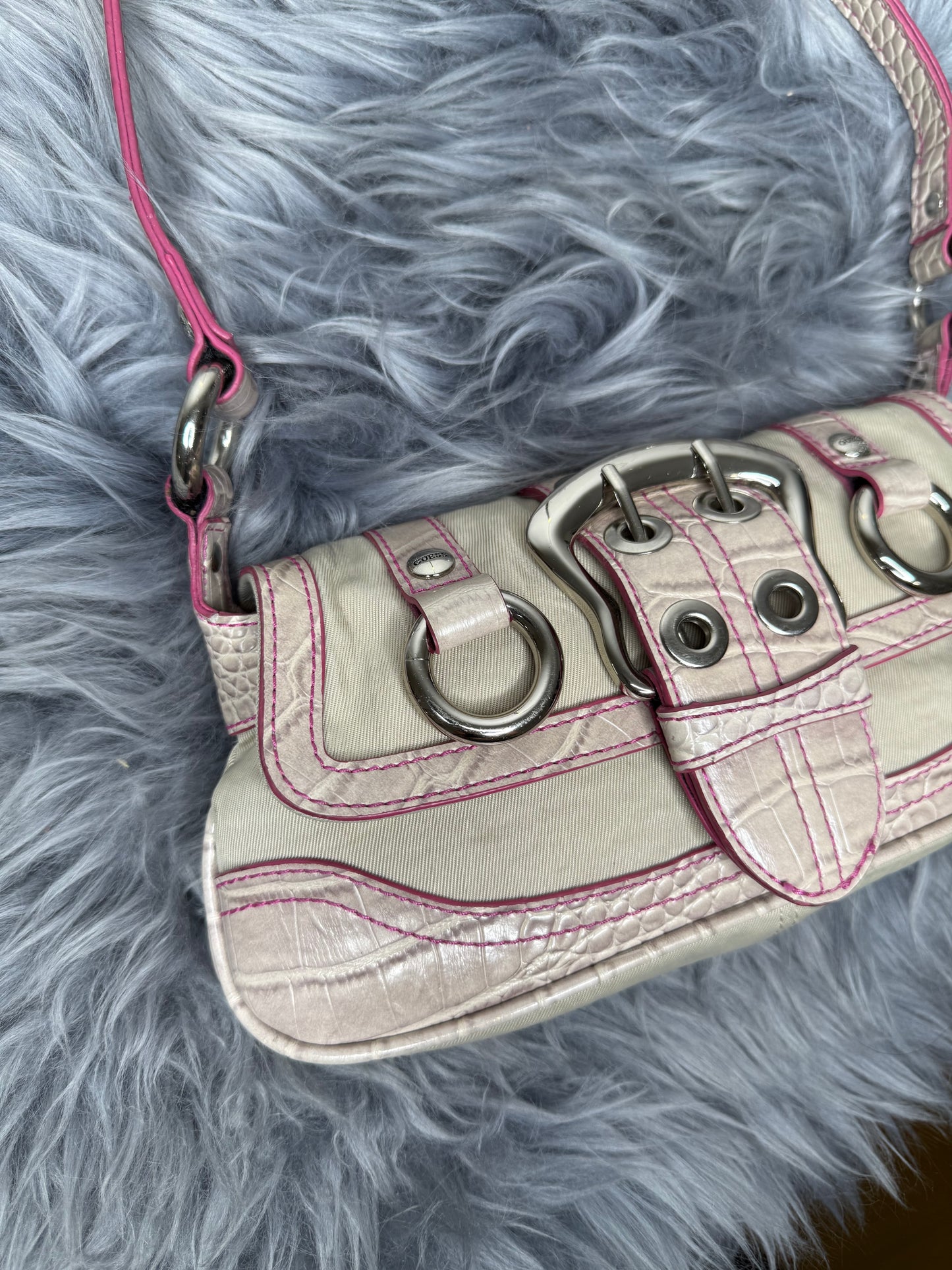 Guess vintage Tasche y2k rare rosa beige