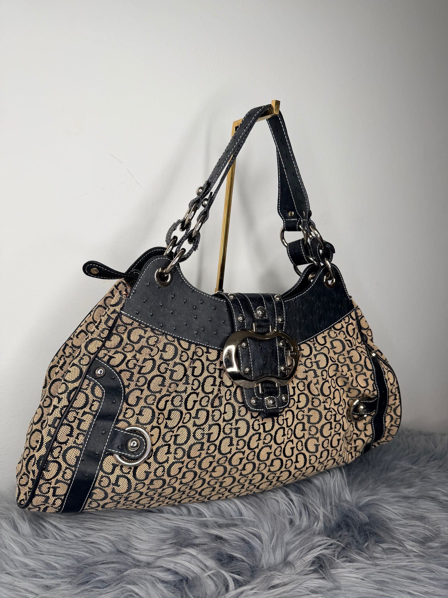 Guess vintage Tasche y2k rare beige schwarz