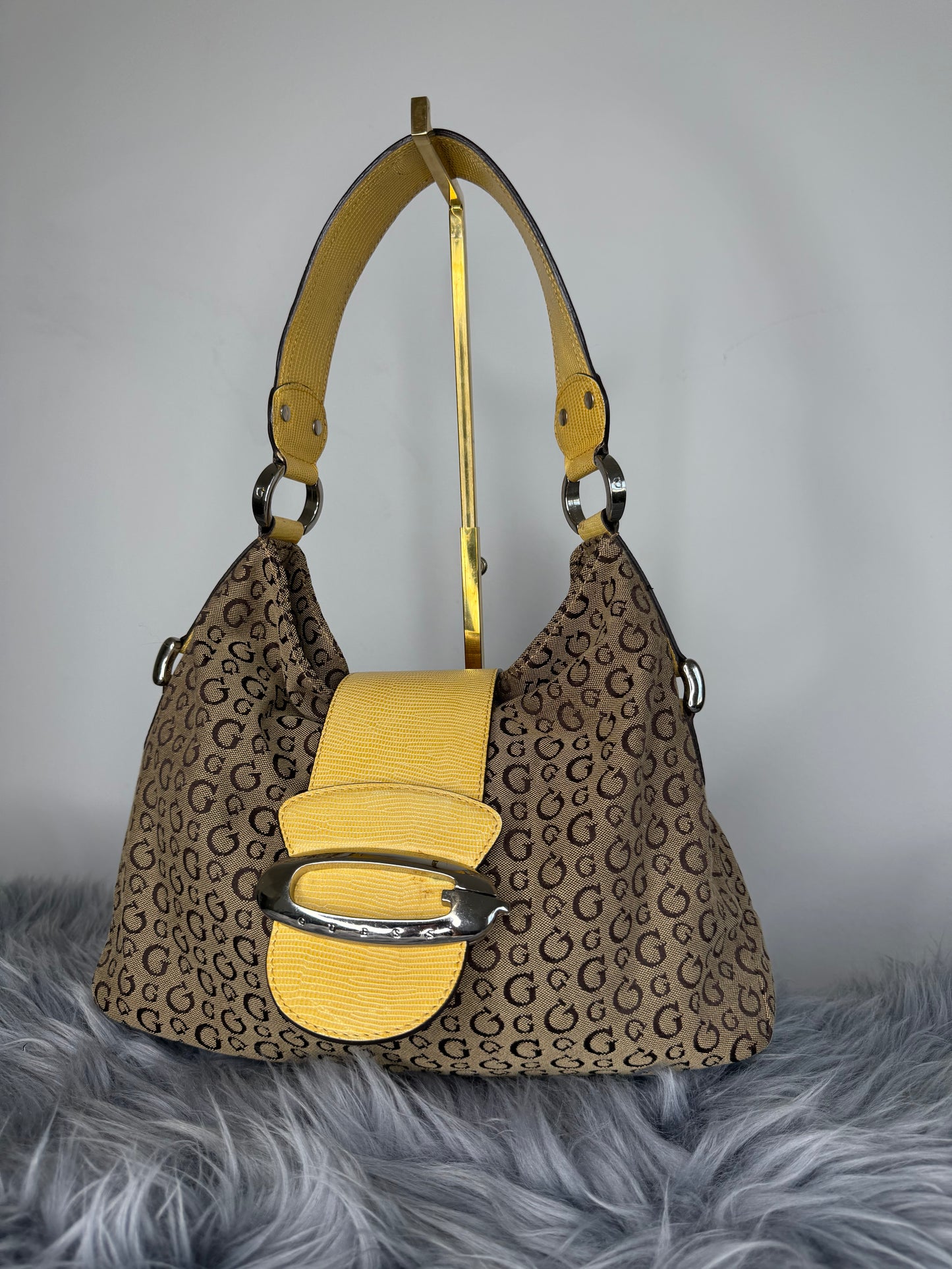 Guess vintage Tasche y2k rare braun gelb