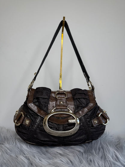 Guess vintage Tasche Y2k Rare braun Gold