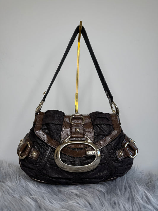 Guess vintage Tasche Y2k Rare braun Gold