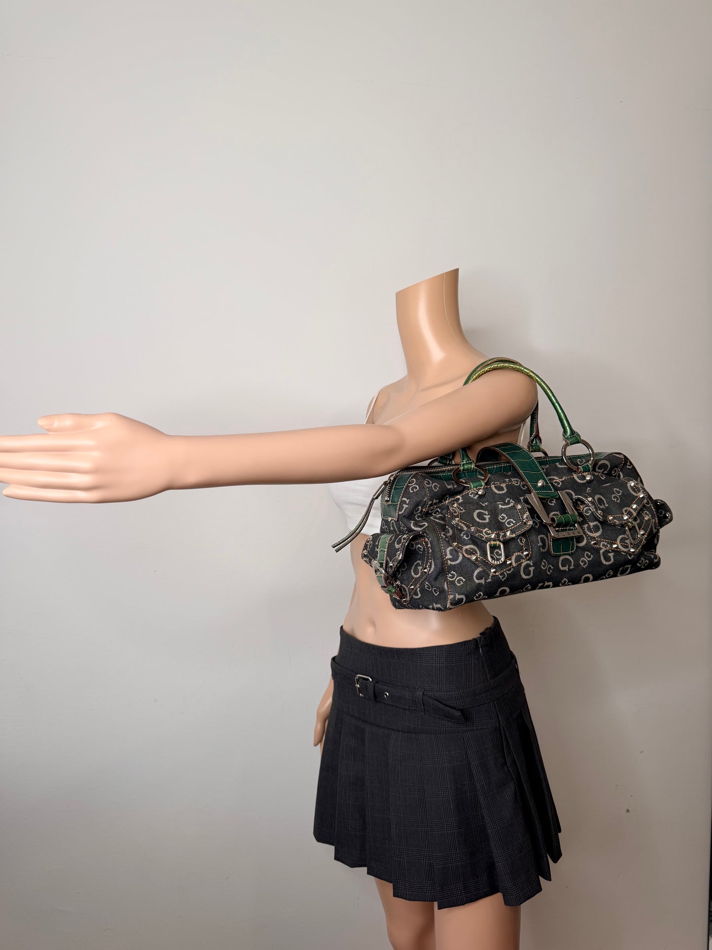 Guess vintage Tasche y2k rare Denim grün