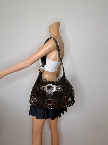 Guess vintage Tasche y2k rare braun samt