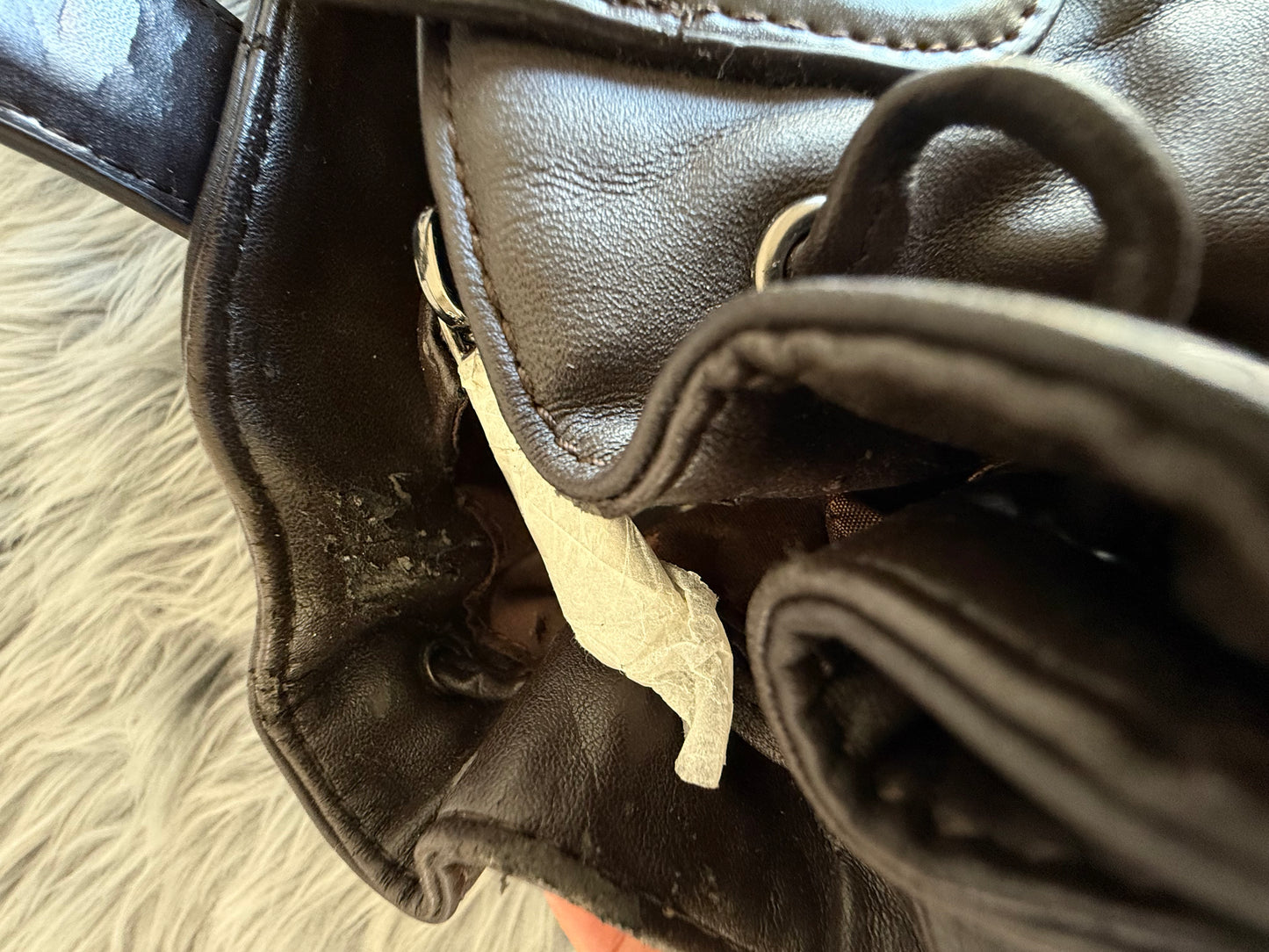 Thierry Mugler vintage tasche braun Leder