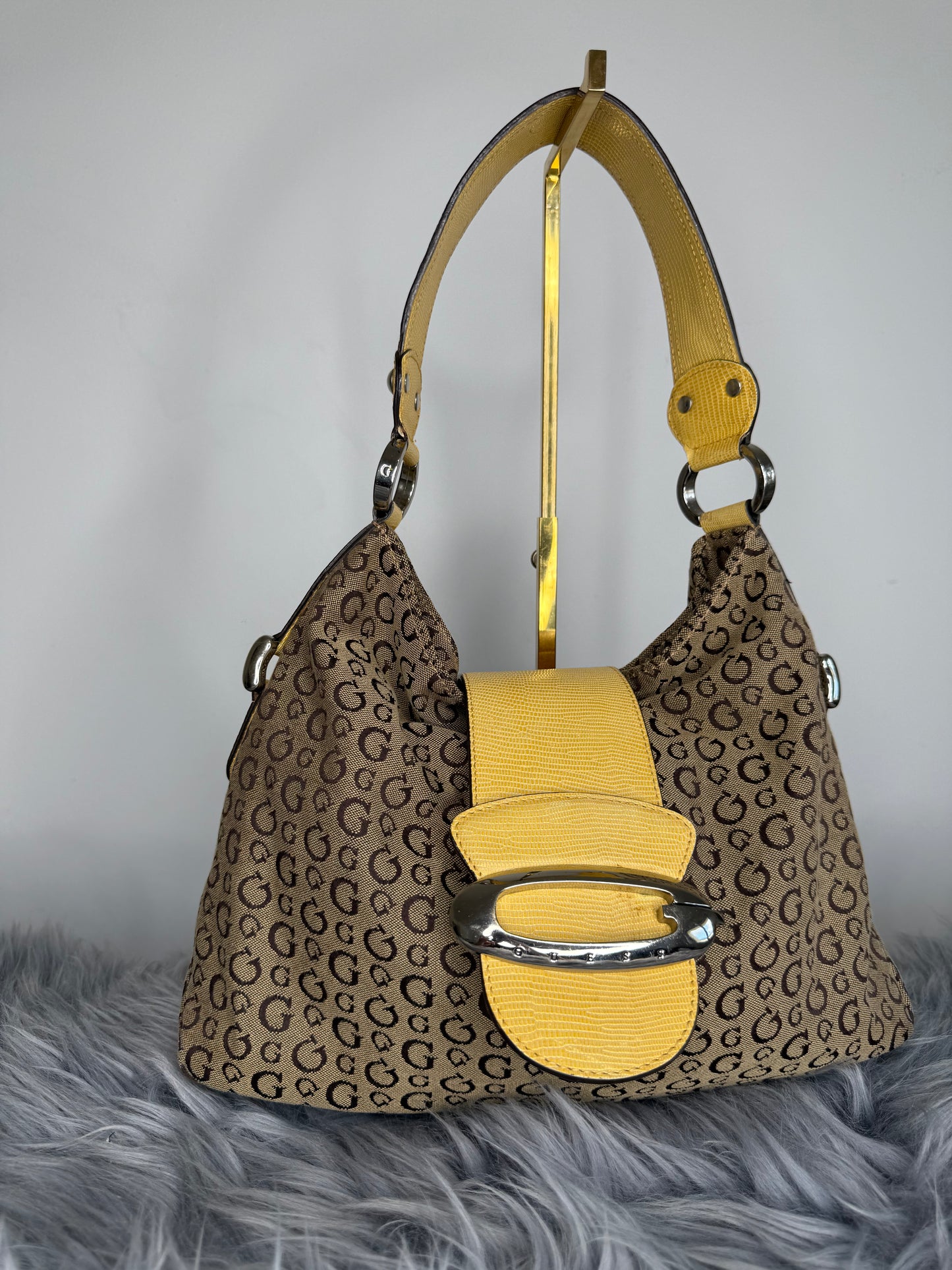 Guess vintage Tasche y2k rare braun gelb